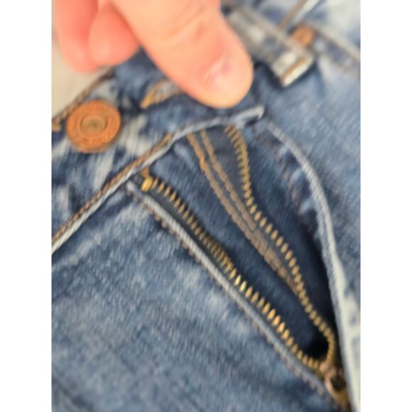 Denim Micro Mini  Skirt Gothic Grunge Y2K Holes Distressed Size 13 - Picture 6 of 8